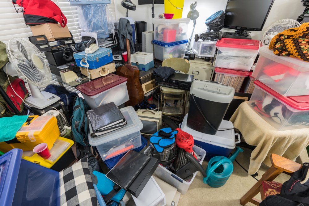 junk room clutter