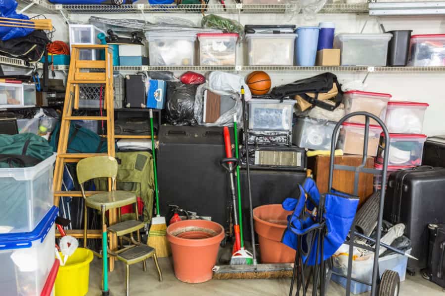 garage full of junk