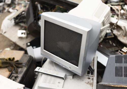 assortment-dirty-dumped-objects Old Televisions and Electronics